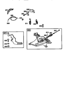 Governor Parts Diagram and Parts List for 42A700  Briggs and Stratton Engine